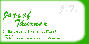 jozsef thurner business card